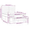 vidaXL Box spring posteljni z vzmetnico temno siv 140x190 cm blago
