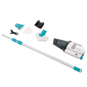 INTEX Polnljiv sesalnik za bazene in spas Bela in svetlo modra PVC