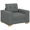 vidaXL Kavč s foteljem temno siv 100x78x80 cm blago