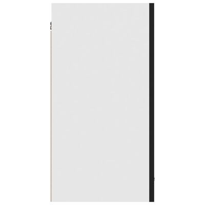 vidaXL Viseča omarica črna 80x31x60 cm iverna plošča