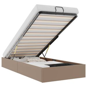 vidaXL Otomanski posteljni okvir brez vzmetnice kapučino 90x200 cm