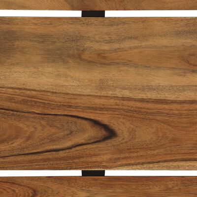 vidaXL Jedilna miza iz trdnega akacijevega lesa in jekla 180x90x76 cm
