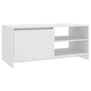 vidaXL Klubska mizica bela 102x50x45 cm konstruiran les