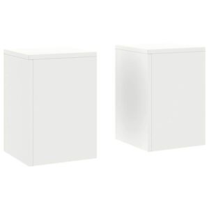 vidaXL Stojalo za rastline 2 pcs Bela 24 x 24 x 35 cm Jeklo