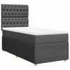 vidaXL Box spring postelja z vzmetnico temno siva 90x200 cm blago