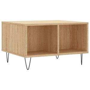 vidaXL Klubska mizica sonoma hrast 60x50x36,5 cm inženirski les