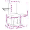 vidaXL Mačje drevo s praskalniki iz sisala krem 83 cm