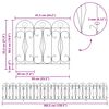 vidaXL Vrtna ograja Re&scaron;etka Črna 305,5 x 55,5 x 0,3 cm