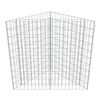 vidaXL Visoka greda gabion pocinkano jeklo 75x75x100 cm
