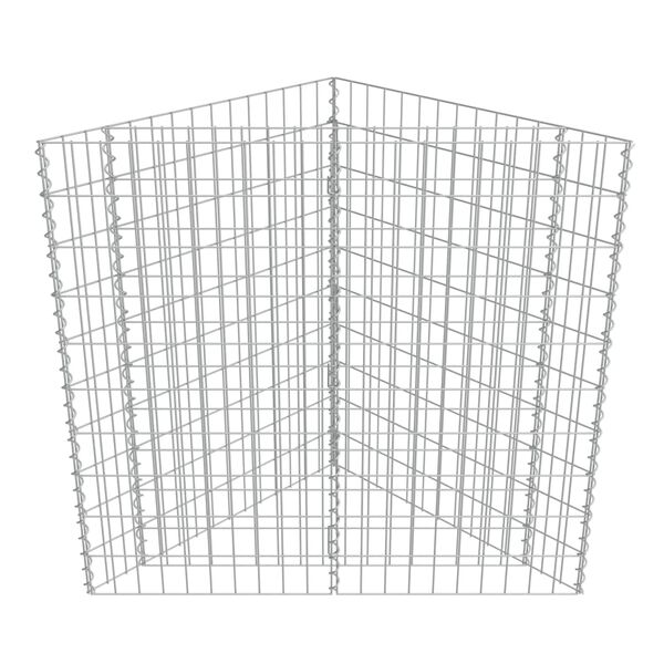 vidaXL Visoka greda gabion pocinkano jeklo 75x75x100 cm