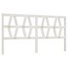 vidaXL Posteljno vzglavje belo 186x4x100 cm trdna borovina