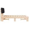 vidaXL Posteljni okvir z oblazinjenim vzglavjem Črna 120 x 200 cm
