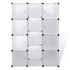 vidaXL Modularna omarica z 9 predelki 109x36,5x143 cm bela