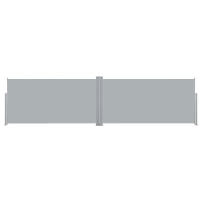 vidaXL Zložljiv Stranski Nadstrešek 160x600 cm Sive Barve