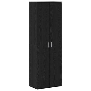 vidaXL Predalnik 60 x 35 x 180 cm Inženirski les Črni hrast