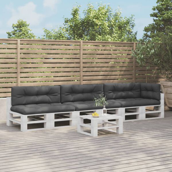 vidaXL Blazine za palete 7 kosov antracit blago