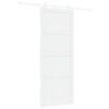 vidaXL Drsna vrata 93 x 232 cm Inženirski les Bela