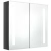 vidaXL LED kopalni&scaron;ka omarica z ogledalom sijoče siva 62x14x60 cm