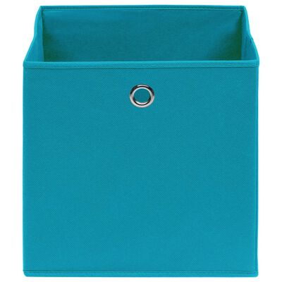 vidaXL Škatle za shranjevanje 4 kosi baby modre 32x32x32 cm blago