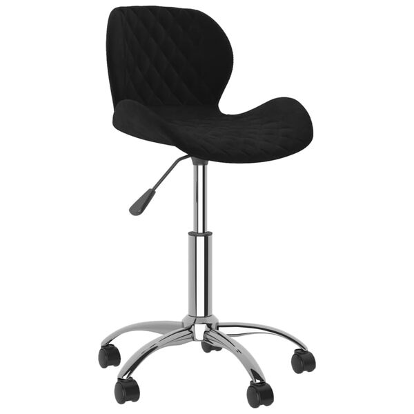 vidaXL Vrtljivi jedilni stoli 4 kosi črn žamet