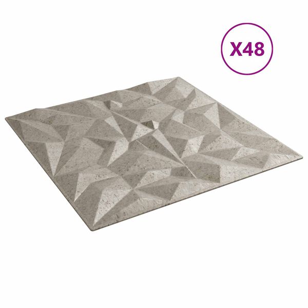 vidaXL Stenske plo&scaron;če 48 pcs Amethyst Betonski 50 x 50 cm XPS Pena