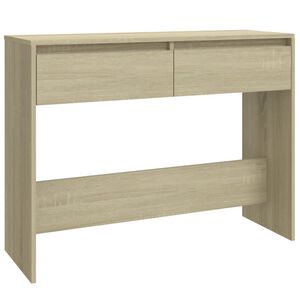 vidaXL Konzolna mizica sonoma hrast 100x35x76,5 cm iverna plo&scaron;ča