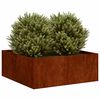vidaXL Planter Rusty 80x80x30 cm Vremensko odporno jeklo