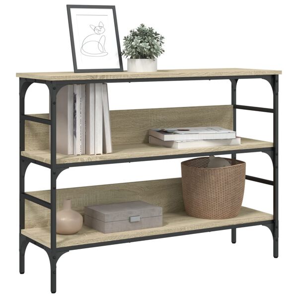 vidaXL Klubska mizica sonoma hrast 100x32x75 cm inženirski les