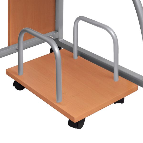 vidaXL Računalni&scaron;ka miza rjava 110x52x88,5 cm inženirski les