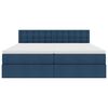 vidaXL Postelja s shranjevanjem Modra 200 x 200 cm Umjetno usnje