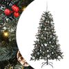 vidaXL Umestno božično drevo Zelena 150 cm PVC, plastika in jeklo