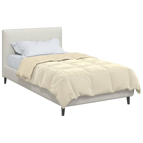 vidaXL Poletna odeja &Scaron;onerisan krema 140 x 220 cm Mikrovlakna