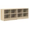 vidaXL Posteljna omarica s polico 2 kos Sonoma hrast 66 x 33 x 48 cm