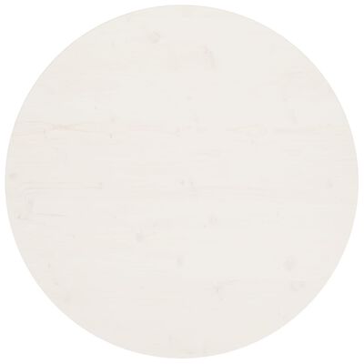 vidaXL Mizna plošča bela Ø90x2,5 cm trdna borovina
