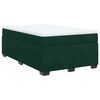 vidaXL Box spring postelja z vzmetnico temno zelena 120x200 cm žamet