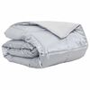 vidaXL Poletna odeja srebrna 200 x 200 cm Satin in mikrovlakna