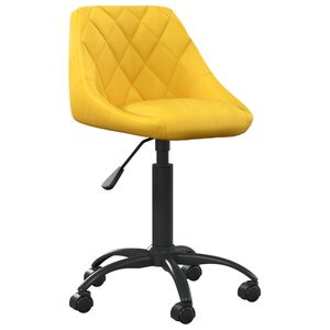 vidaXL Pisarni&scaron;ki stol gorčično rumen žamet