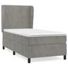 vidaXL Box spring postelja z vzmetnico svetlo siva 100x200 cm žamet