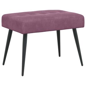 vidaXL Klop s gumbnim oblazinjenjem Vijolična 60 x 40 x 45 cm Žamet