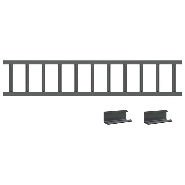 vidaXL Snežni varovalni sistem za strehe Antracit 1200 x 2,5 x 20 cm