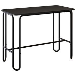 vidaXL Jedilna miza 100 x 50 x 75 cm Inženirski les Črna Pravokotna