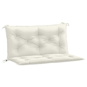 vidaXL Blazina za vrtno klop 2 kosa melanž krem 100x50x7 cm blago