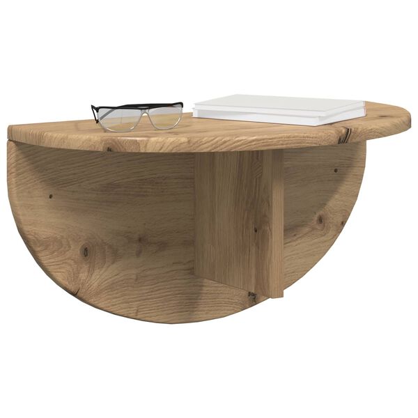 vidaXL Stenska polica Umetni hrast 48 x 24 x 24 cm Konstruiran les