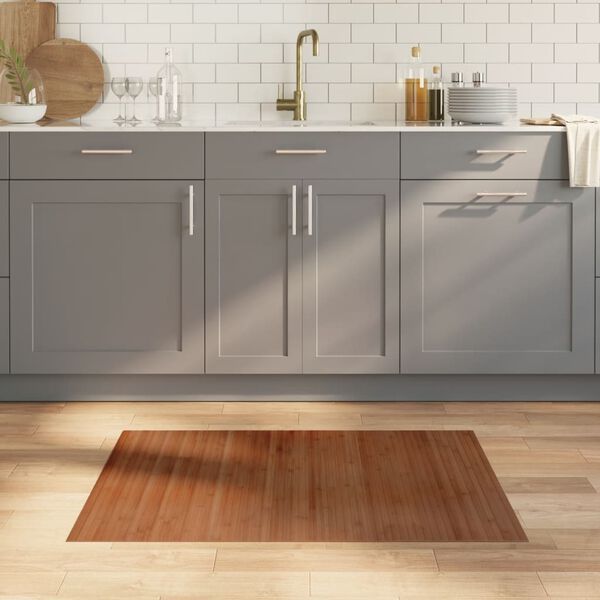 vidaXL Preproga pravokotna rjava 70x100 cm bambus