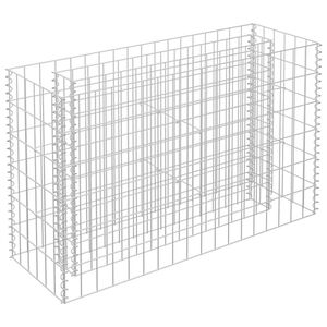 vidaXL Visoka greda gabion pocinkano jeklo 90x30x60 cm