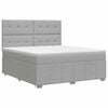 vidaXL Postelja boxspring z vzmetnico Svetlo siva 160 x 200 cm Blago