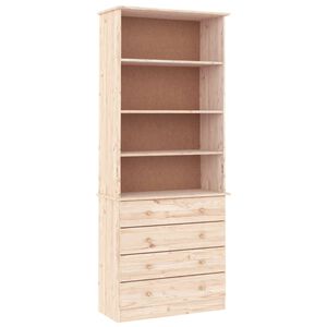 vidaXL Knjižna omara s predali ALTA 77x35x186,5 cm trdna borovina