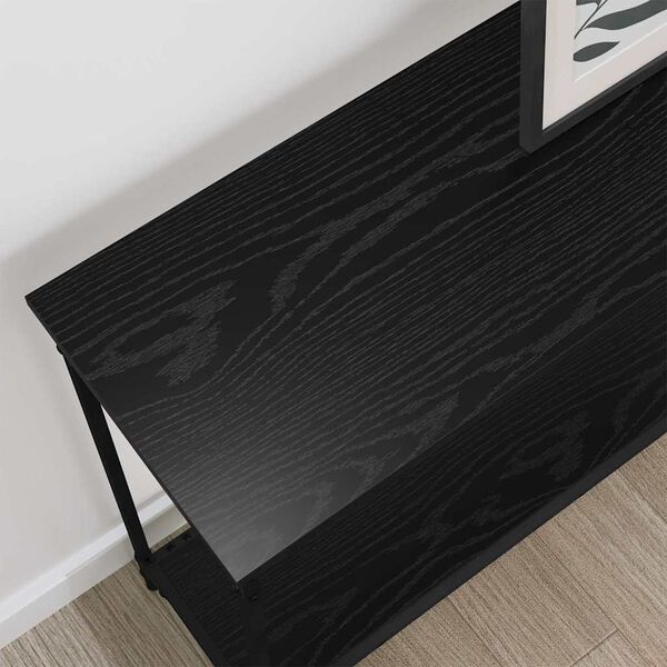 vidaXL Konzolna miza Črni hrast 101 x 30.5 x 75 cm Konstruiran les