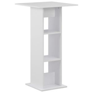 vidaXL Barska miza 60x60x110 cm bela