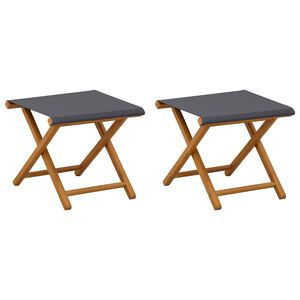 vidaXL Ležalnik 2 pcs Trdna Eukaliptusova Les Siva